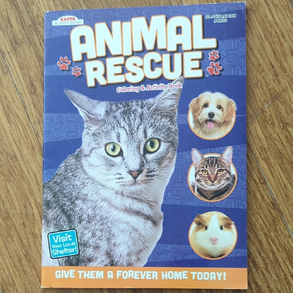 Kappa Animal Rescue Coloring Book - Blue and Orange